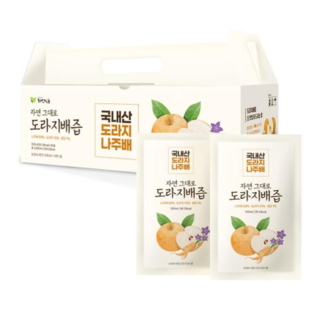 (자연식품) 자연그대로 도라지배즙 100ml x 30팩 60팩1844