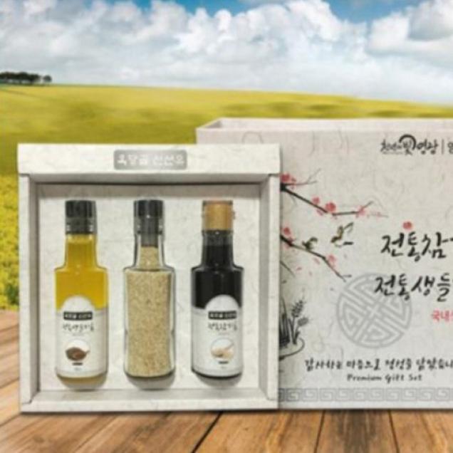 (옥당골신선유)저온착유 국내산 기름 3종 세트(180ml / 300ml)3428