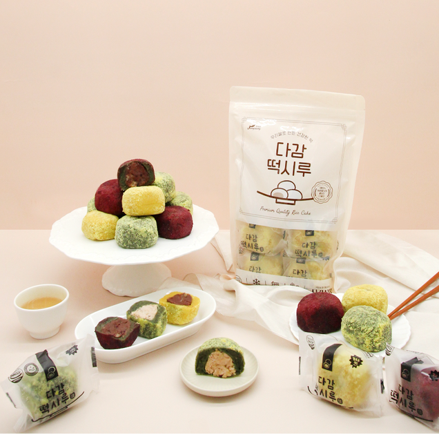 (다감식품) 수제두텁떡3종골라담 80g×8ea(모시/강화/크림치즈)3209
