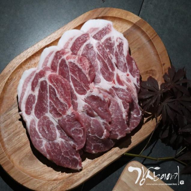 (해남미소)강산이야기 무항생제 목살 500g[HACCP](구이용)12983
