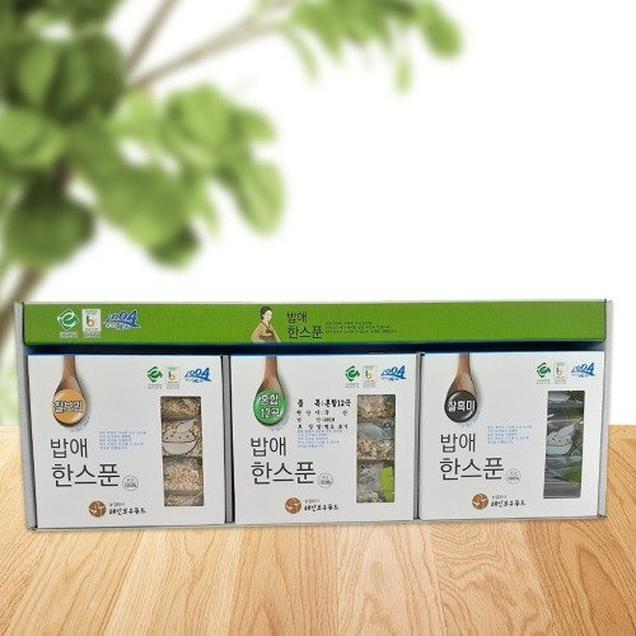 (파랑세상푸드)밥애 한스푼 국산 스틱 3종 잡곡세트 1.5kg(혼합곡,찰흑미,찰보리)16409