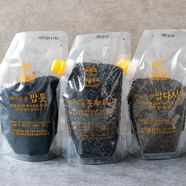 (바다채움)바다채움 밥톳200g /바다채움 톳&다시마300g/ 바다채움 밥다시마300g/ 선물용3종세트3640