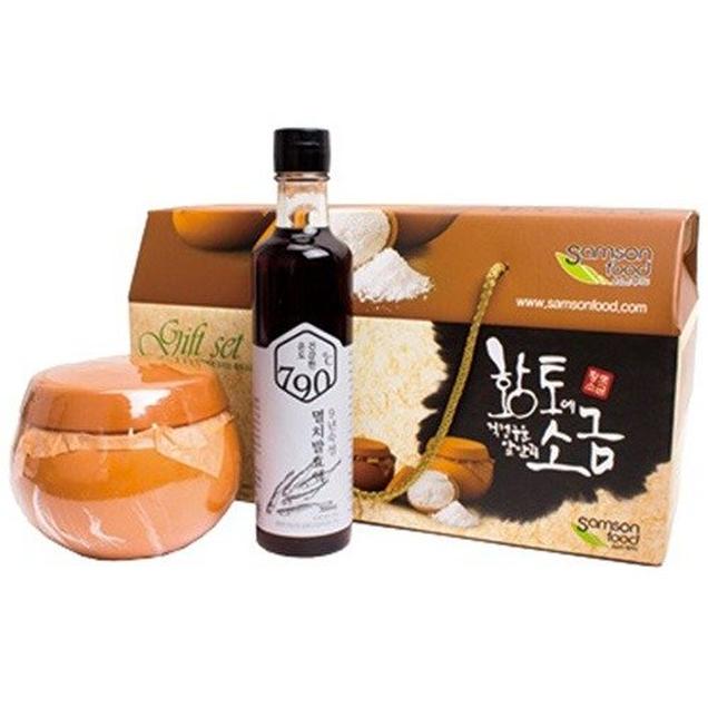 (삼손푸드)실속 선물세트(황토소금500g*1개,멸치발효액300ml*1개)4659