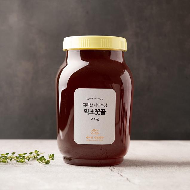 (지리산자연밥상)지리산 약초꽃 야생화 숙성벌꿀 2.4kg2267