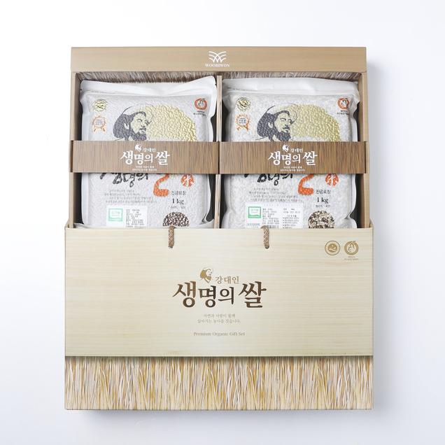 (우리원식품)강대인 생명의 쌀 선물세트 총 4kg(적미, 오색미, 녹미, 흑향미)7062
