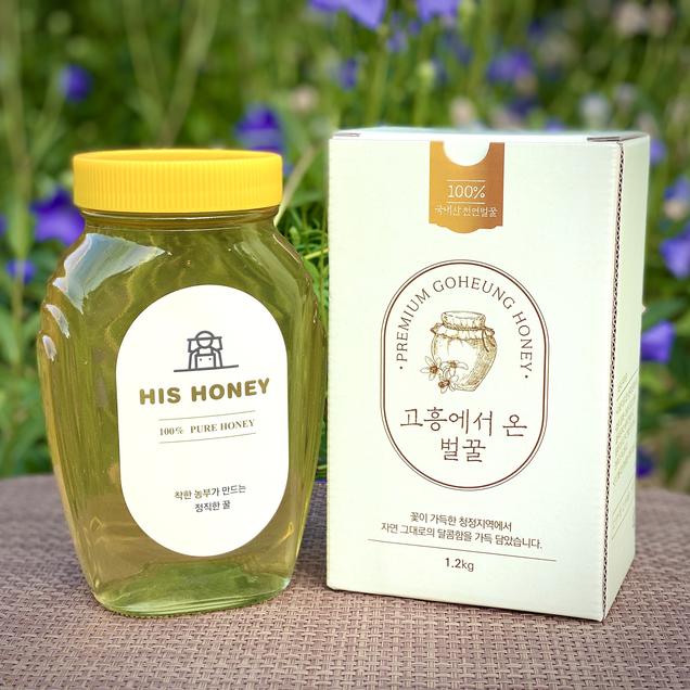 (히즈허니)고흥 천연 벌꿀 아카시아꿀/야생화꿀/밤꿀 1.2kg18144