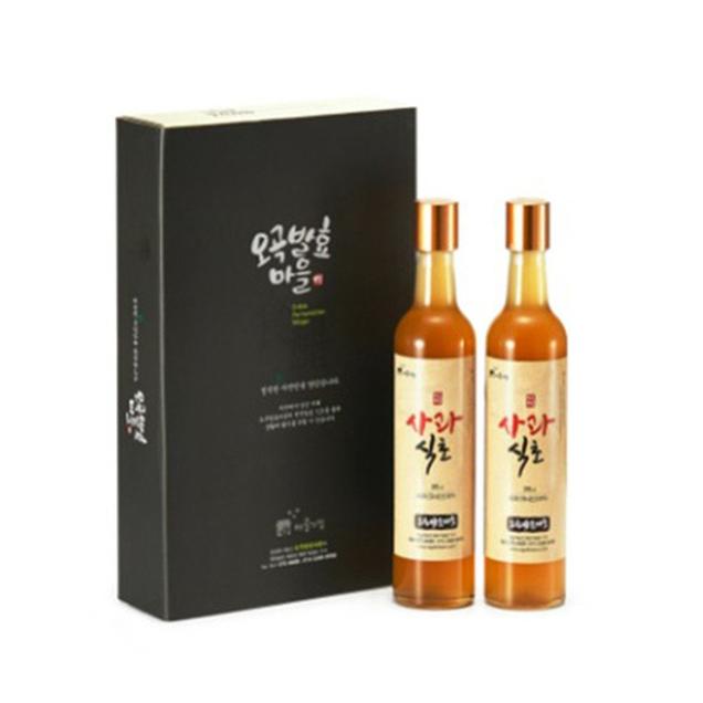 (오곡발효마을)2년숙성 사과식초 )(375ml x 2)2817