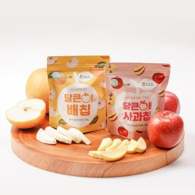 (순천시농산물가공센터)순순순 달큰이 배/사과 과일칩 세트(20x6개)5285