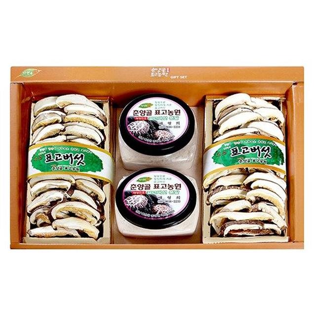 (춘양골자연애)자연애표고농원 1호 알뜰세트(슬라이스120g*2+가루100g*2)4943