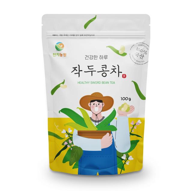 (천지농원)무농약 볶은 작두콩차 100g 1봉(3+1행사)6384