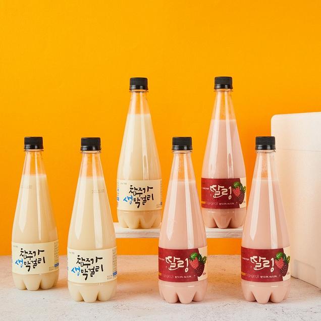 (다도참주가)정직함이 만든 차이 혼합세트 생막걸리+딸링막걸리 650ml 6병(1BOX)6288