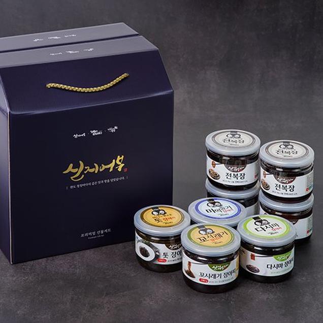 (완도바다)신지어부 프리미엄 장아찌 8종 세트 각 280g(전복장 4종 + 해초장아찌 4종)6266