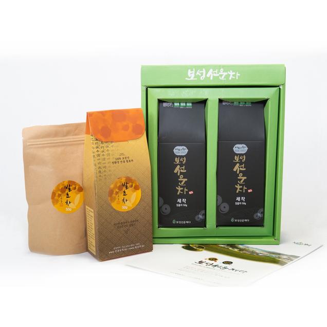 (보성선운제다)유기농 녹차세작 + 전통 발효차(총 150g)1652