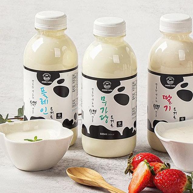 (온드리목장)드링킹 요거트 500ml(무가당/플레인/딸기/블루베리)18457