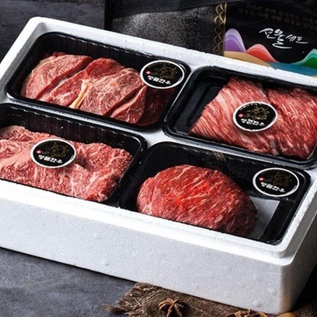 (나주애인)1등급 나주한우 선물세트 1.2kg(꽃등심+불고기+국거리)19546