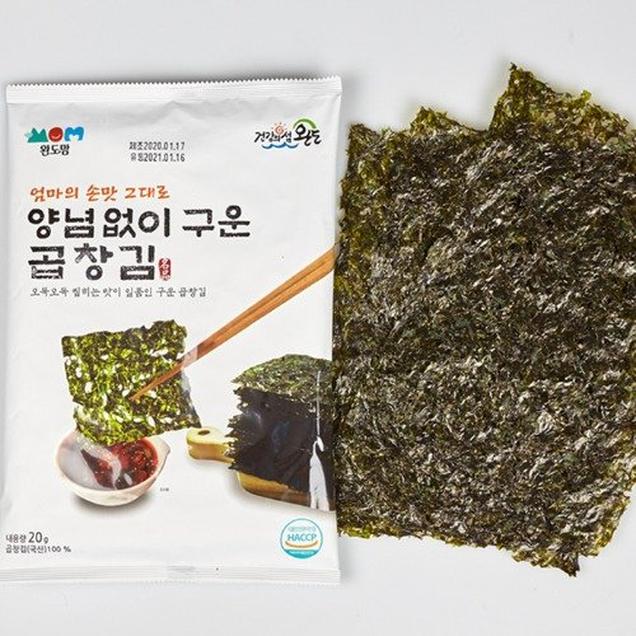 (완도맘)양념,조미없이 구워 맛있는 구운곱창김 10봉2578