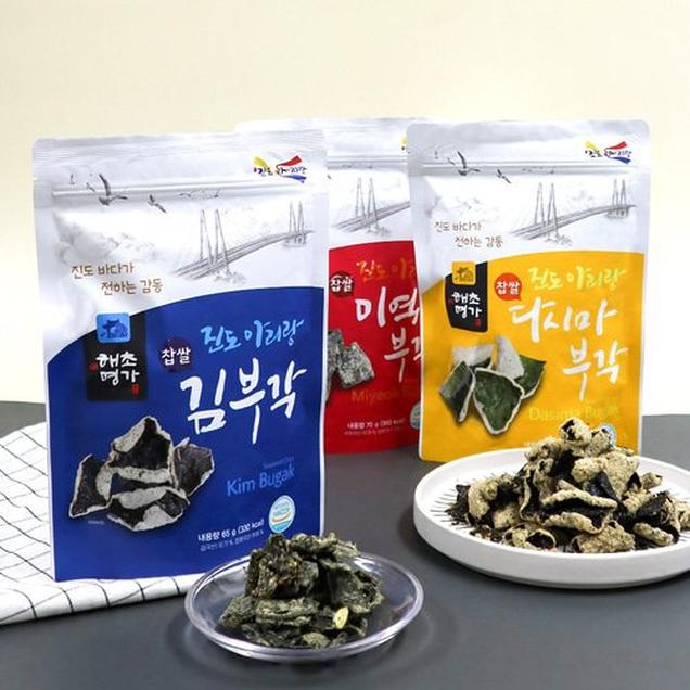 (바다물산)해초명가 진도 찹쌀부각(김부각,미역부각,다시마부각)3524