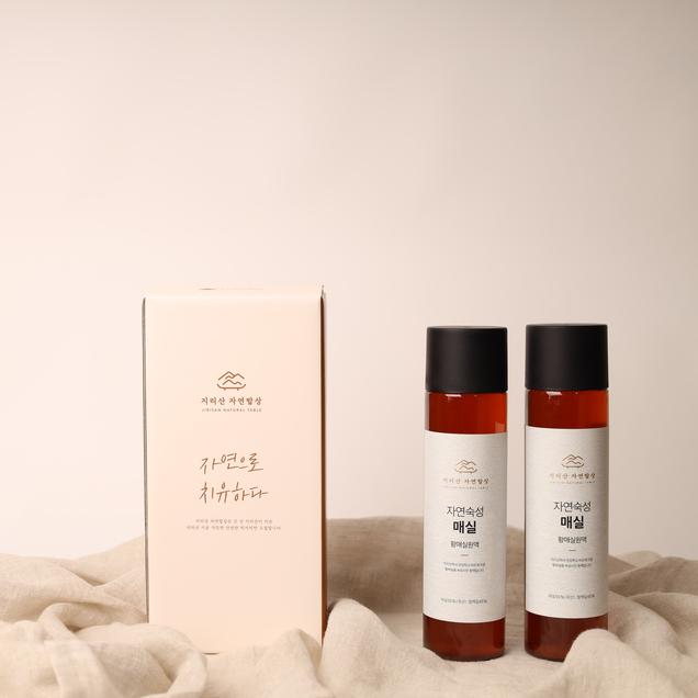 (지리산자연밥상)황매실로 만든 500ml*2 황매실원액 선물세트2280