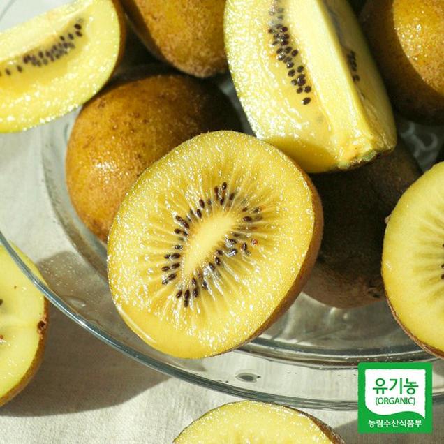 (한마음공동체)고당도 부드럽고 달콤한 국내산 황금빛 유기농 골드키위(800g, 8~10개입내외)12710