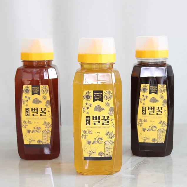 (비케어풀)비케어풀 국산 천연벌꿀 대용량꿀 가정용꿀 1.2kg/2.4kg7198