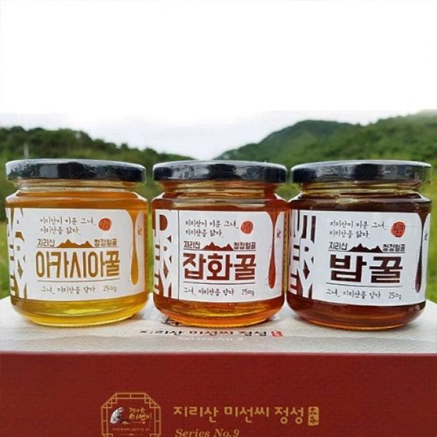 (지리산피아골)지리산 천연벌꿀3종 선물세트13554