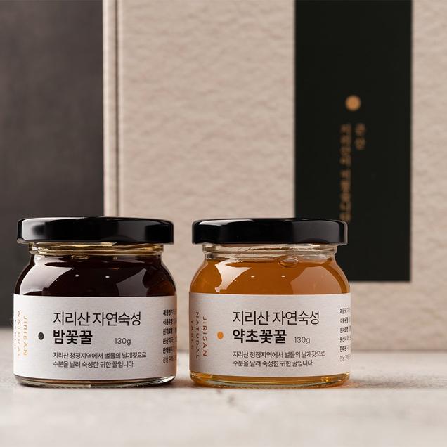 (지리산자연밥상)지리산 천연 병꿀 선물세트(약초꽃/밤꿀)14932