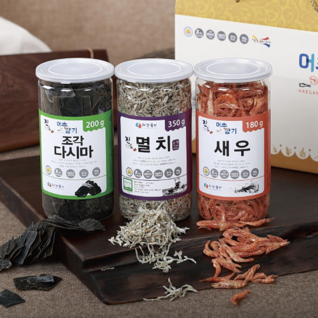 (해강수산)진도멸치, 새우, 진도조각다시마 어촌향기 선물세트 2호5075