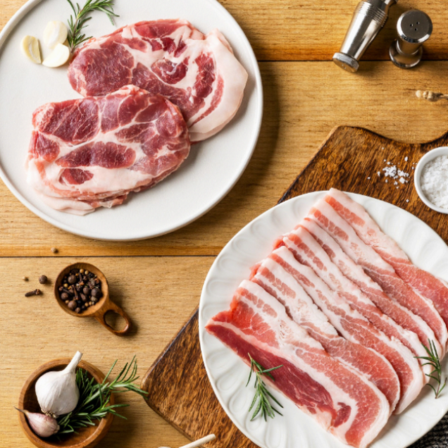 (왕곡푸드)냉장 대패삼겹살500g+대패목살500g(삼목세트1kg)6433