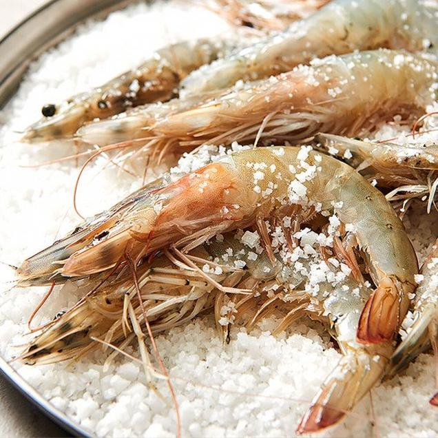 (천사푸드) 산지직송 신안 활 특대 흰다리 새우 1kg(30미 내외)6057