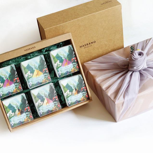 (더혜랑인스타)혜랑차 6종 보자기선물SET /프리미엄(꽃뿔+비수리3+힐링+표고)(꽃뿔+비수리+힐링+표고+정화+굿모닝)(60티백)2061