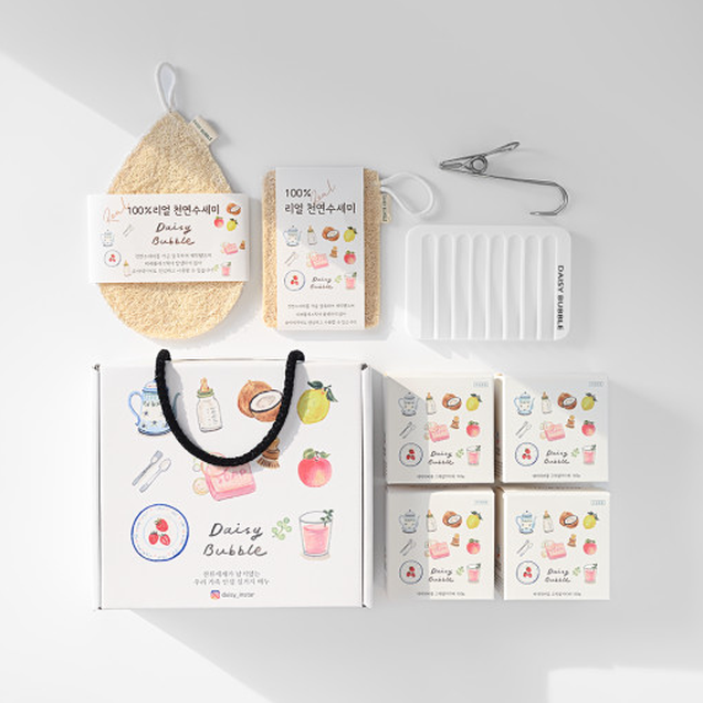 (데이지버블)제로웨이스트 설거지 주방 비누 선물패키지8837