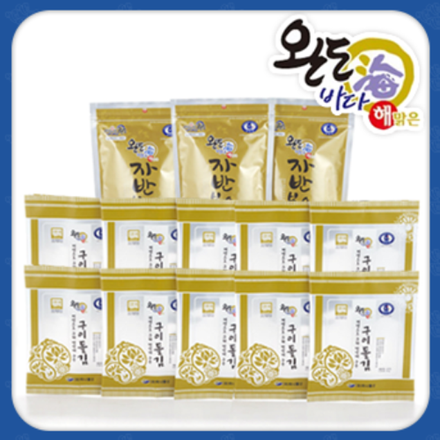 (완도바다해맑은)구이돌김5매*10봉+자반볶음김3봉13054