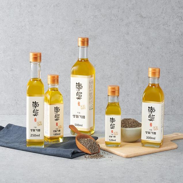 (이웅식품) 생들기름 국내산100%(120ml/180ml/250ml/300ml/500ml)7003