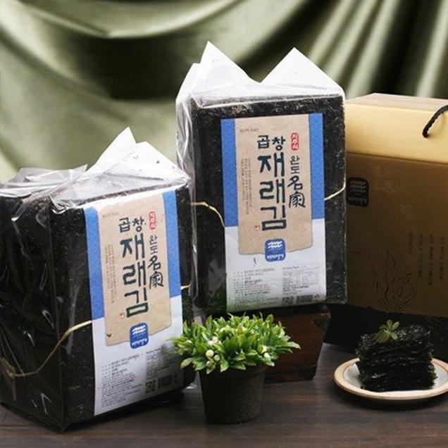 (바다명가)완도명가 고급곱창재래김선물세트1호(100장*2봉)2323
