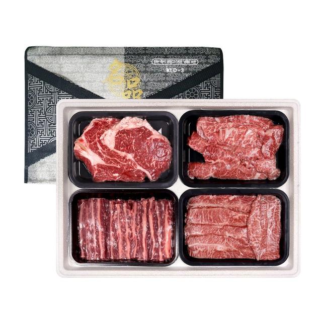 (천사푸드)선물세트 등심300g+살치살300g+갈비살300g+특수부위300g(업진안살&앞치마살)6112