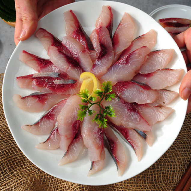 [병영성] (혜준수산) 강진 산지직송 보리 숭어회 500g9640