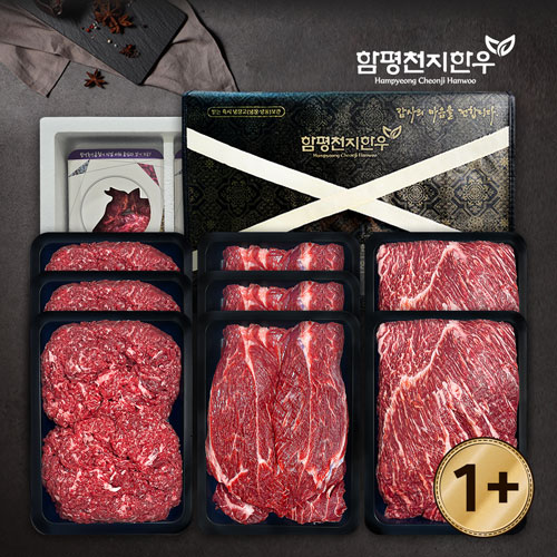 (함평천지한우) 함평한우 실속 선물세트 4호 불고기(3팩)국거리(3팩)장조림(2팩) (각 300g) 1++등급10214