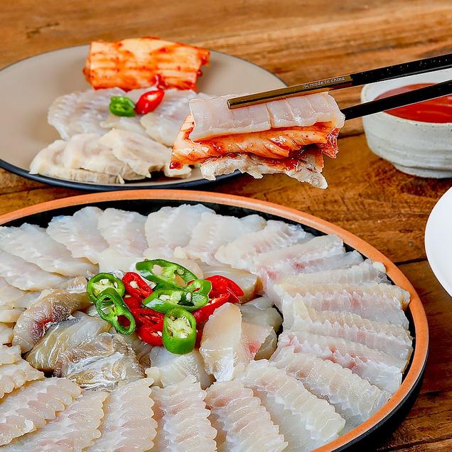[로컬상품관] (마켓천사)흑산도홍어 4kg 숫홍어 손질한마리회세트 수치10455