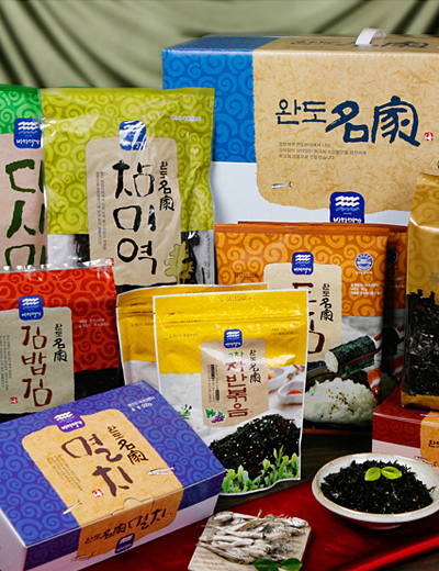 [완도명가] S58 알뜰종합세트2호( 돌김,건미역,건다시마,돌김구이김,녹차자반볶음,다시멸치,조림멸치,김밥김)10845