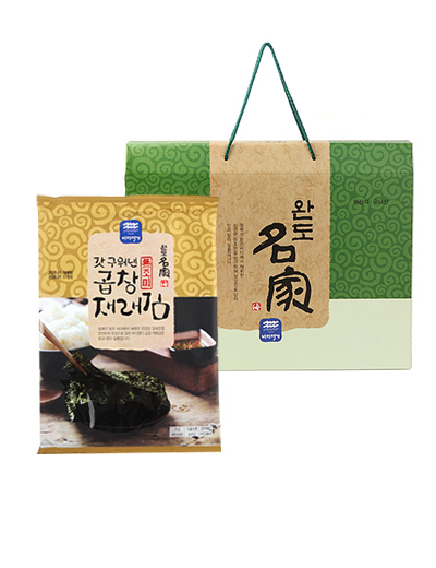 [완도명가] S80 갓구워낸곱창재래김(무조미)선물세트 1호(갓 구워낸 곱창재래김(무조미) 5매x10봉)10868