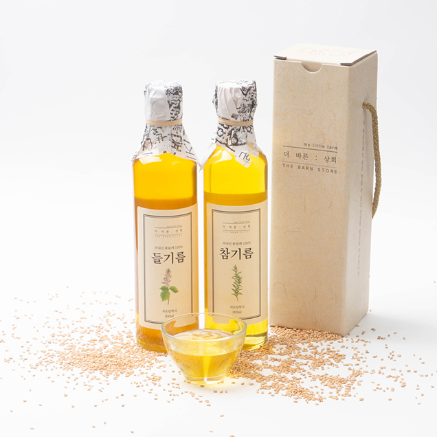 (더바른상회) 국산 저온 압착 들기름/참기름 300ml11050