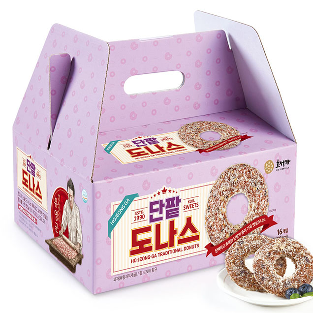 (호정식품) 호정가 단팥도나스 (16개입) / 추억이 녹아든 단팥맛 옛날도넛11152