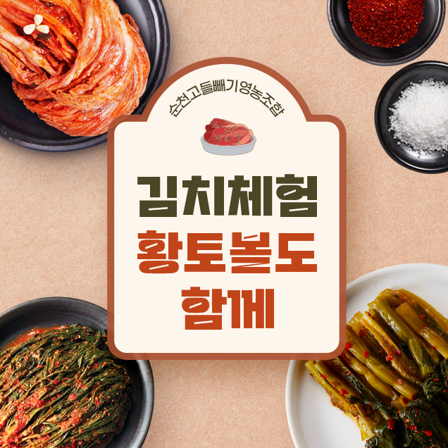 [체험티켓] (순천고들빼기) 김치,황토볼 체험 4종 (순천)11477