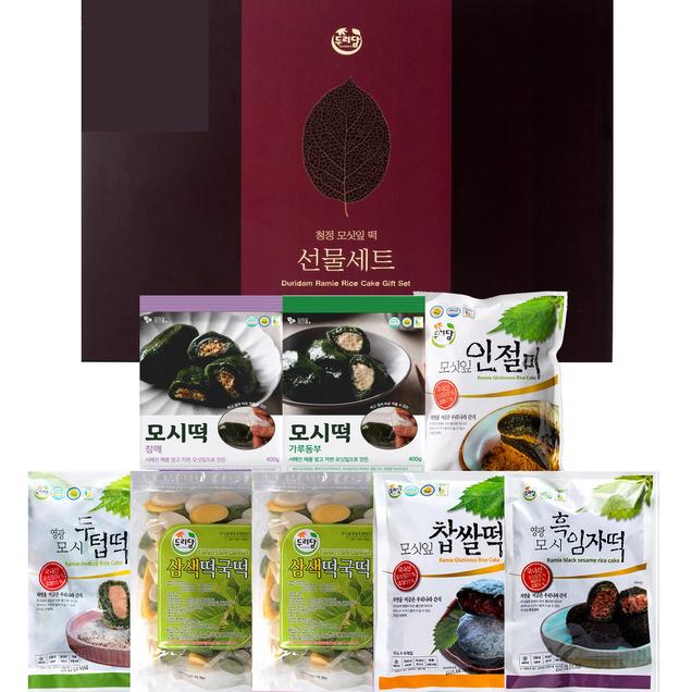 [2025추석] (더디오) 모시떡 종합선물세트_7종(거피/깨/콩인절/두텁/모찌/흑모찌/오메기)11779