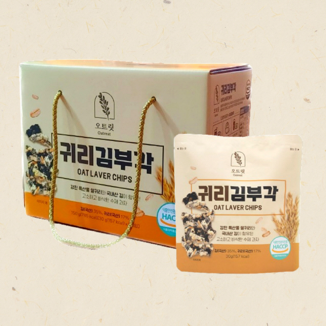 [2025추석](오트릿) 귀리김부각 5봉 선물세트11954