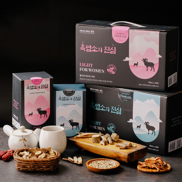 [2025추석] (대길농업회사법인) 흑염소의진심 라이트 80ml 30포 여성용 / 남성용 선택12095