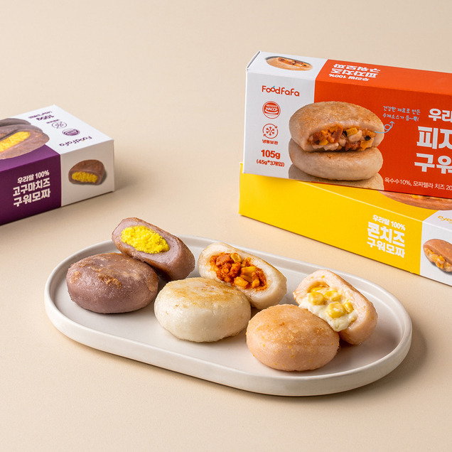[2025추석] (푸드파파 에프앤비) 구워모짜 3종 세트(피자치즈, 콘치즈, 고구마)12380