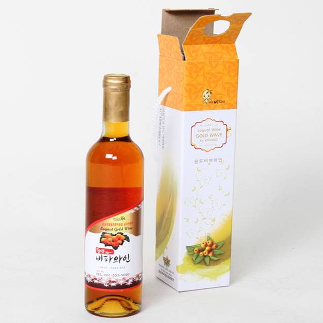 [2025추석] (큰손종합유통) 완도 황금 과 비파 와인 750ml 1병 선물용12623
