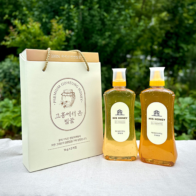 [2025추석] (히즈허니) 고흥에서 온 천연벌꿀 1kg 2종 선물세트12701