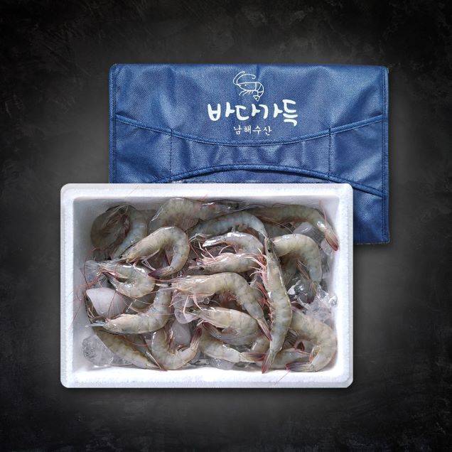[2025추석] (남해수산) 어획당일 발송하는 국산 왕새우 2kg(70마리내외/2kg)12769